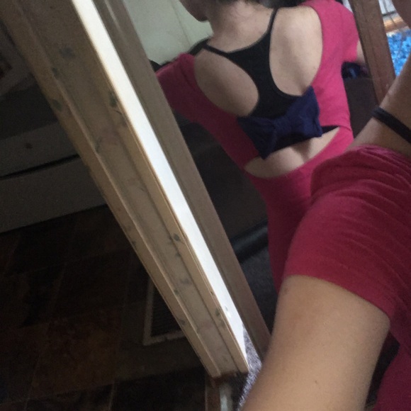 Pink Dress with Blue Bow - Picture 2 of 6